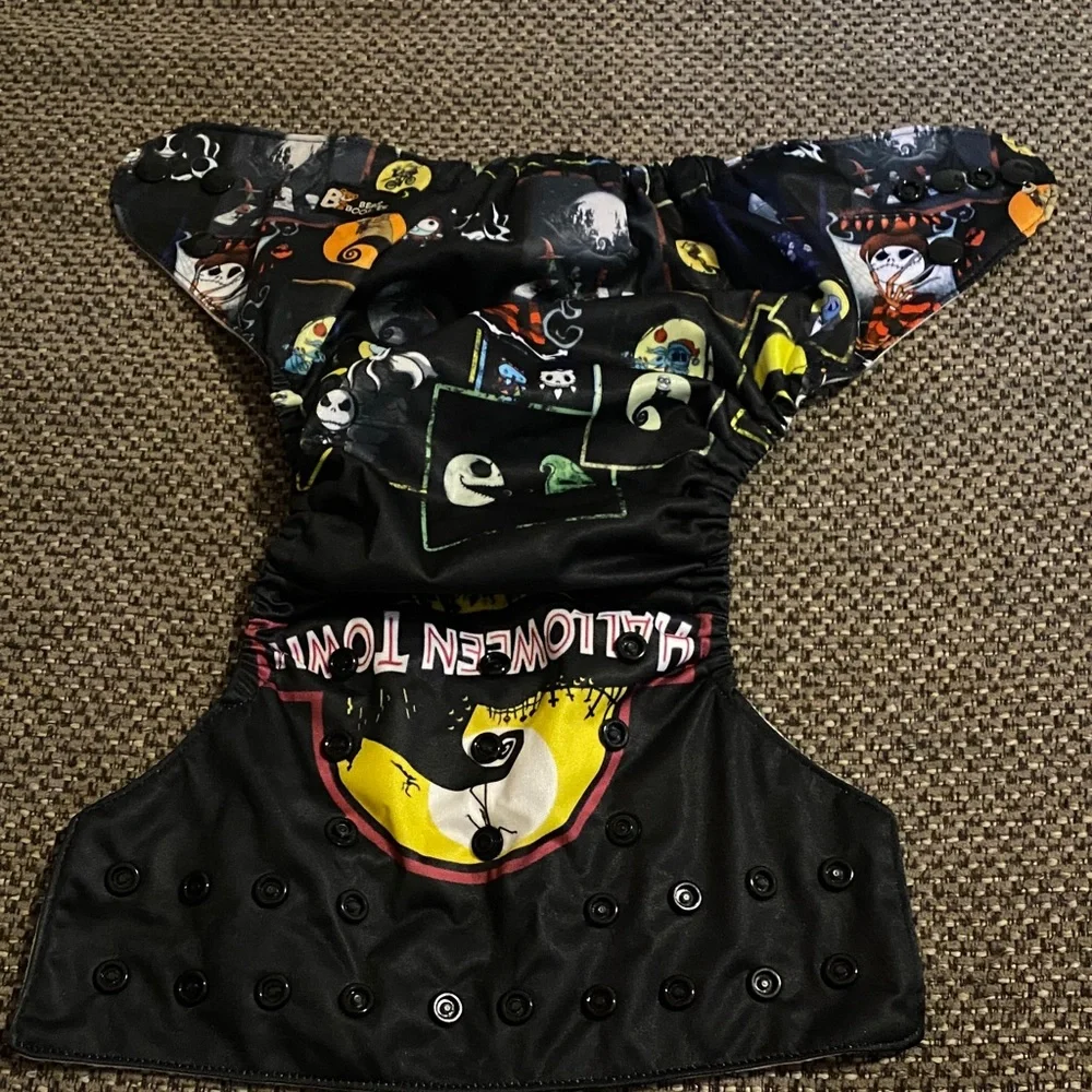 Halloween Town Kids Diaper Cover - Black